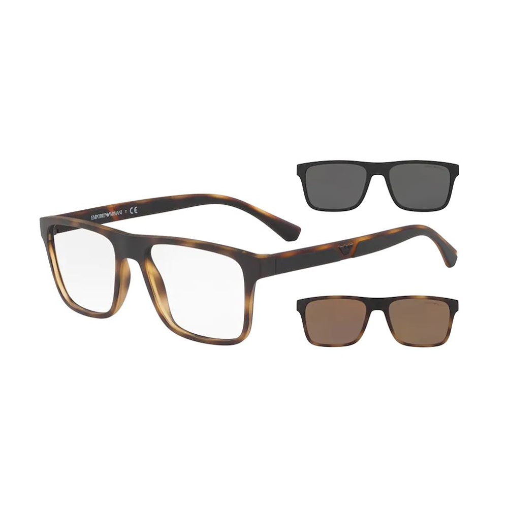 EMPORIO ARMANI Очила за сонце + 2 CLIP ON dodatka 0EA4115 58021W 54